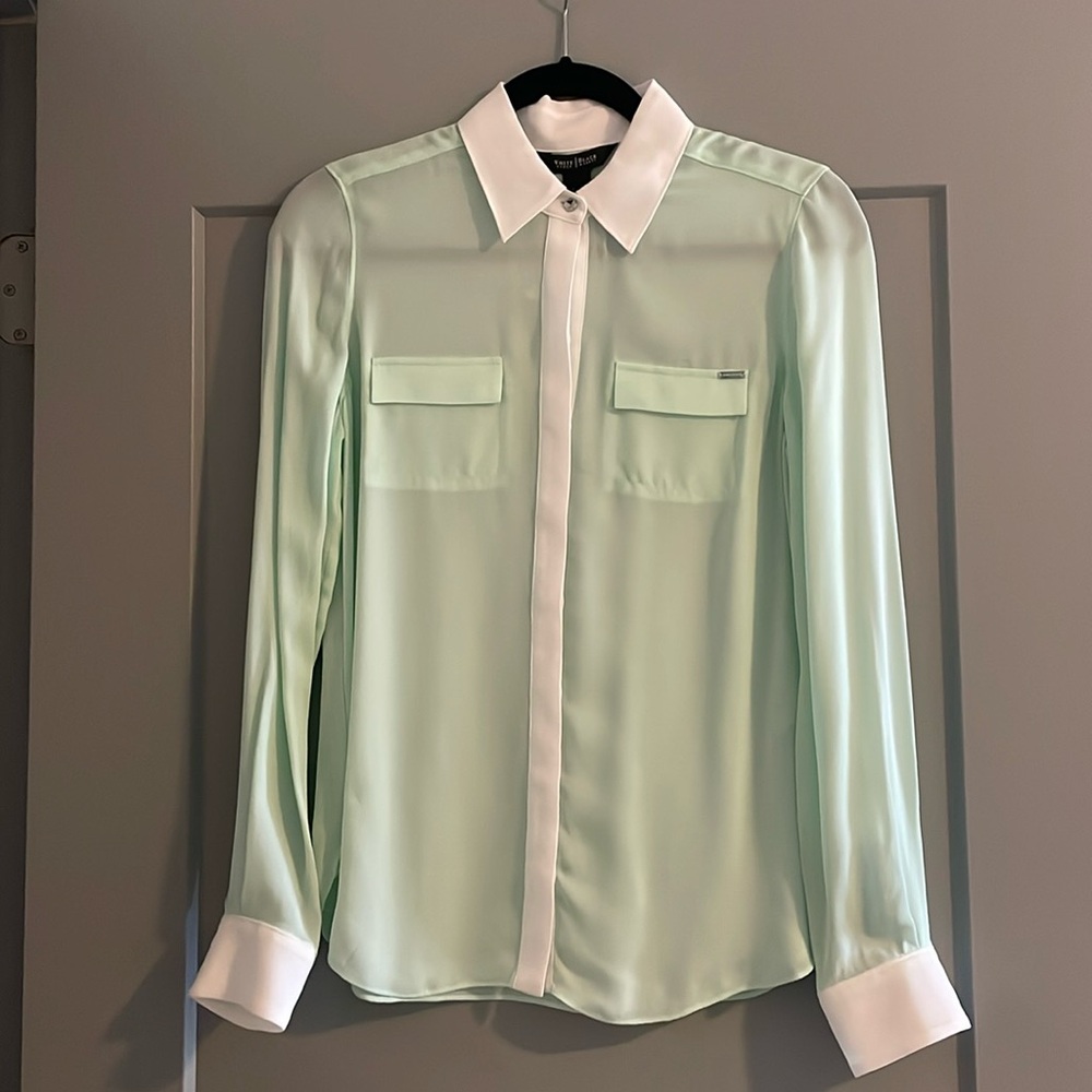 White House Black Market Size 0 Silk Shirt